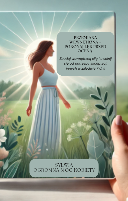 okładka kobieta na łonie natury stojąca ma rozłożone ręce